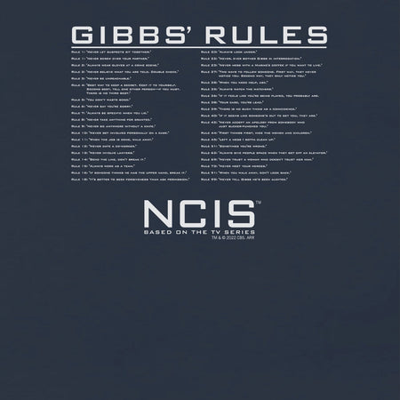 NCIS Gibbs Rules Adult Short Sleeve T - Shirt - Paramount Shop