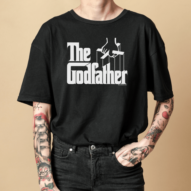 The Godfather Logo Erwachsene T-Shirt mit kurzen Ärmeln