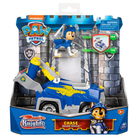 PAW Patrol, Rescue Knights Chase Transforming Toy Car with Collectible Action Figure, Kids Toys for Ages 3 and up - Paramount Shop