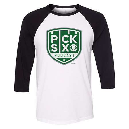 Pick Six Logo 3/4 Sleeve Baseball T - Shirt - Paramount Shop