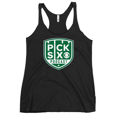 Pick Six Podcast Logo Women's Tri - Blend Racerback Tank Top - Paramount Shop