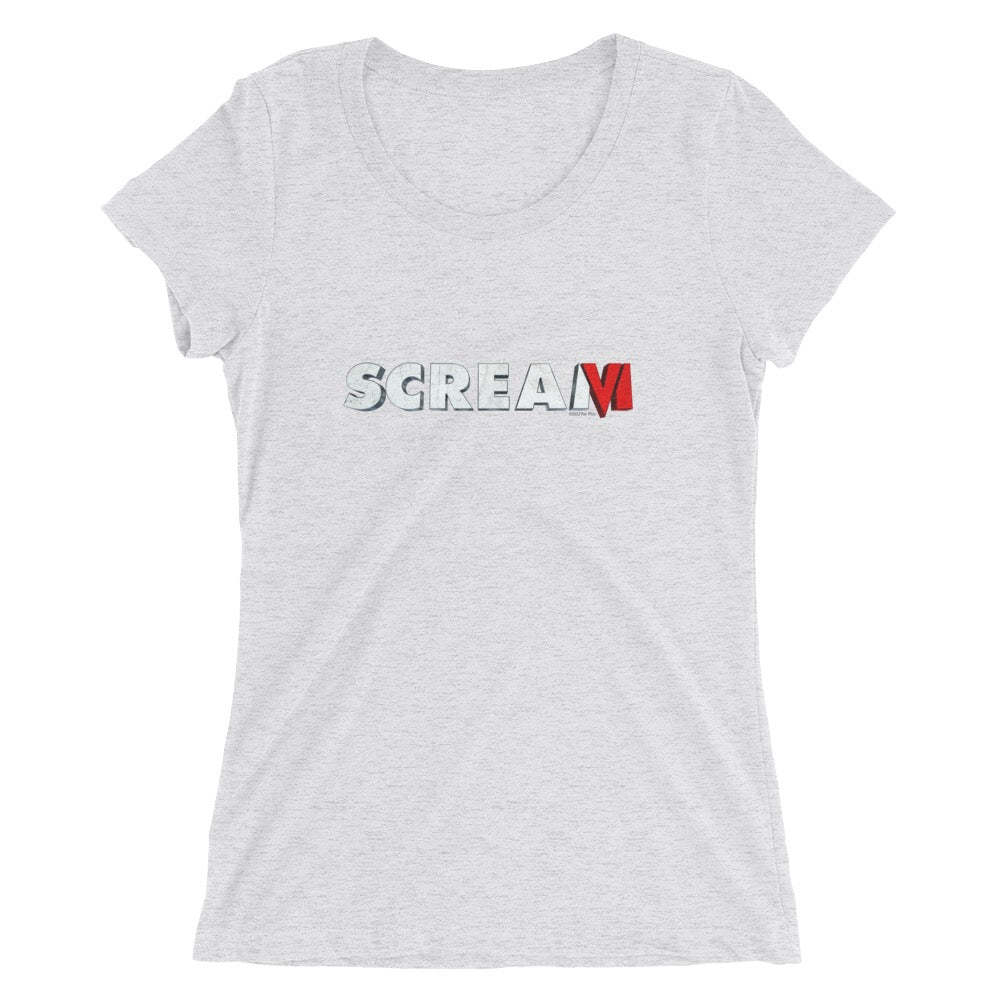 Scream VI Logo Women's Tri - Blend Short Sleeve T - Shirt - Paramount Shop