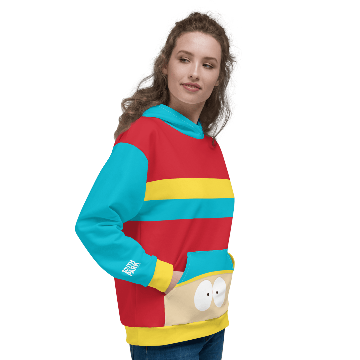 South Park Cartman Color Block Unisex Hooded Sweatshirt - Paramount Shop