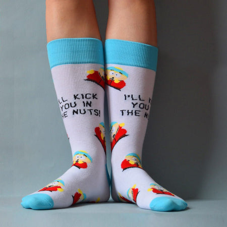 South Park Cartman Kick You in the Nuts Socks - Paramount Shop