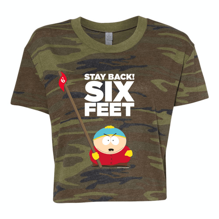 South Park Cartman Stay Back Women's Jersey Crop T - Shirt - Paramount Shop