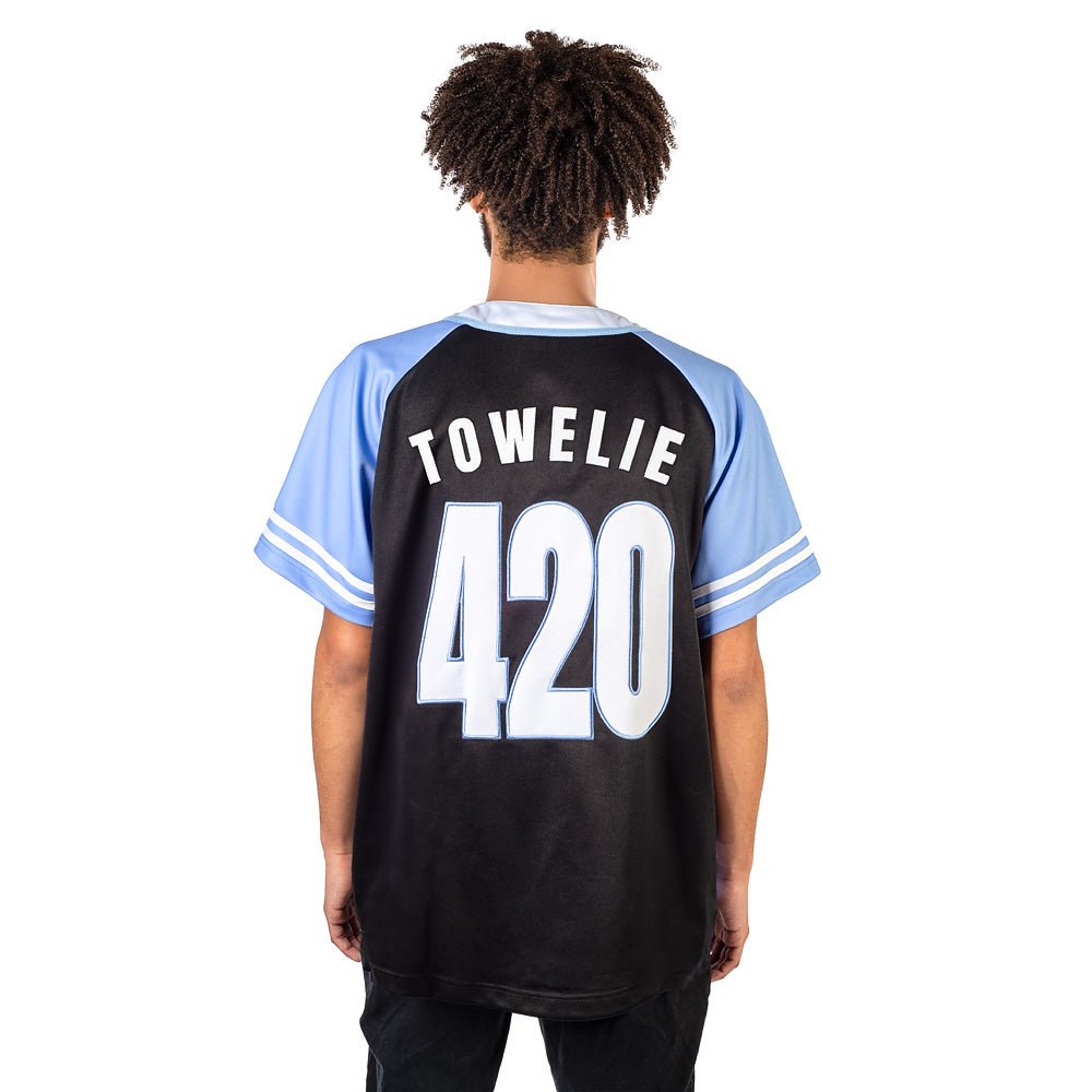 South Park Towelie Wanna Get High? 420 Baseball Jersey - Paramount Shop