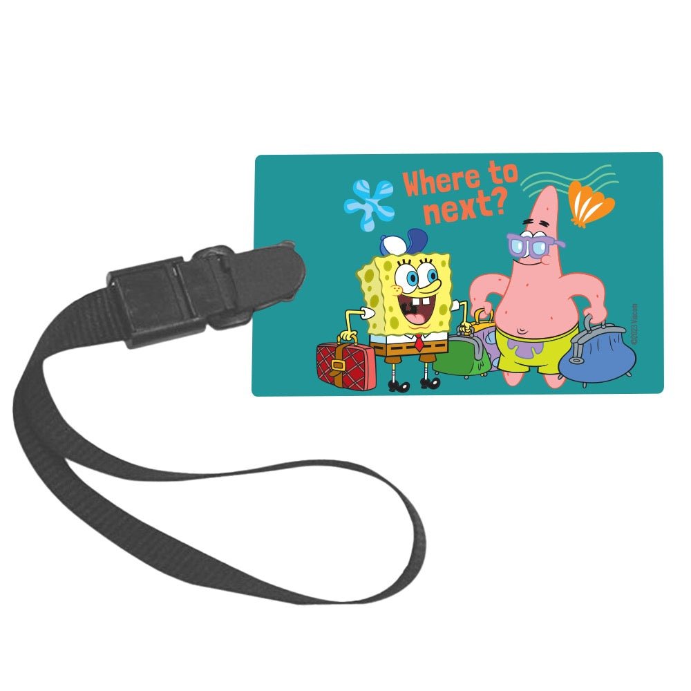 SpongeBob SqaurePants Where To Next Luggage Tag - Paramount Shop