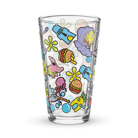 SpongeBob Squarepants Characters Pint Glass - Paramount Shop