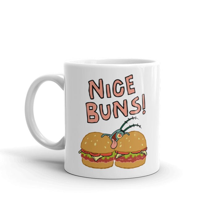 SpongeBob SquarePants Chum Bucket Nice Buns White Mug - Paramount Shop