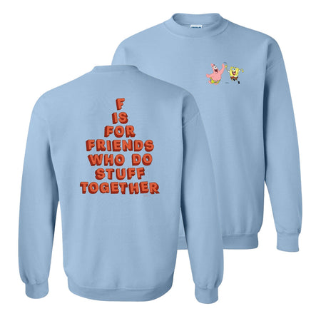 SpongeBob SquarePants Do Stuff Together Crew Neck Sweatshirt - Paramount Shop