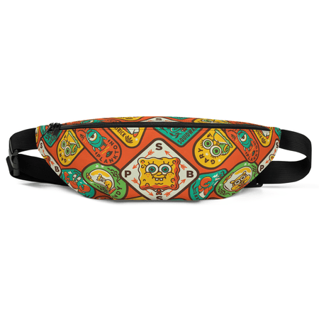 SpongeBob SquarePants Sponge on the Run Badges Premium Fanny Pack - Paramount Shop