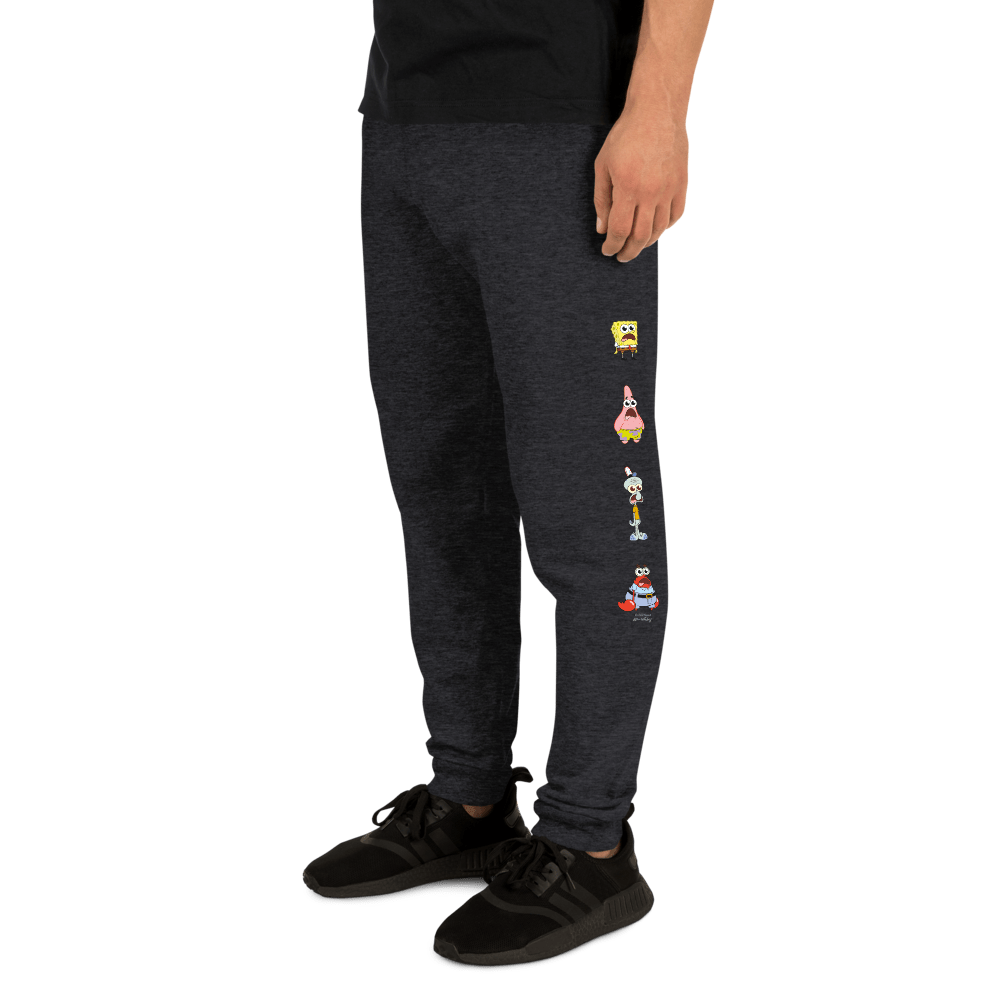 SpongeBob SquarePants Stacked Characters Adult Fleece Joggers - Paramount Shop