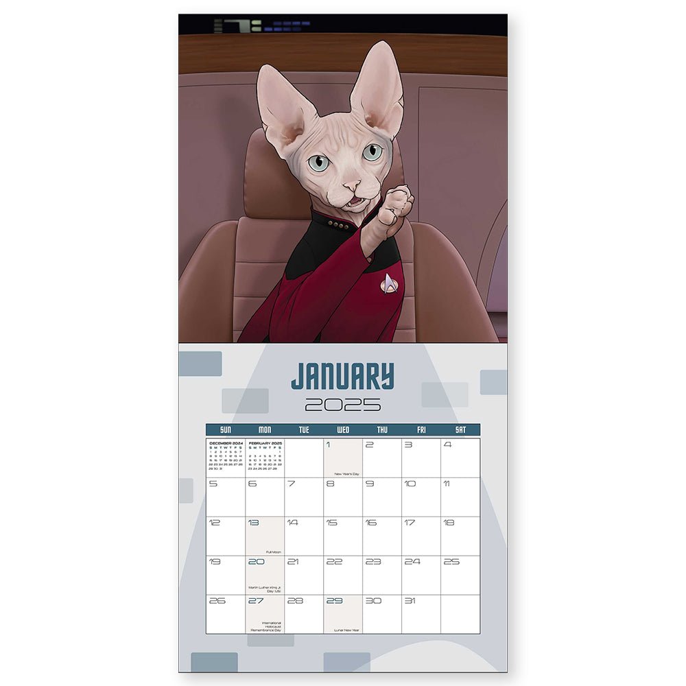 Star Trek Cats 2025 Wall Calendar - Paramount Shop