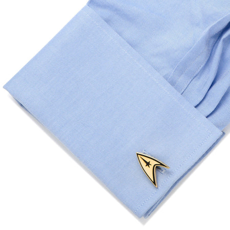 Star Trek Gold Plated Delta Shield Cufflinks - Paramount Shop