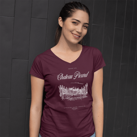 Star Trek: Picard Chateau Picard Vineyard Logo Women's V - Neck T - Shirt - Paramount Shop