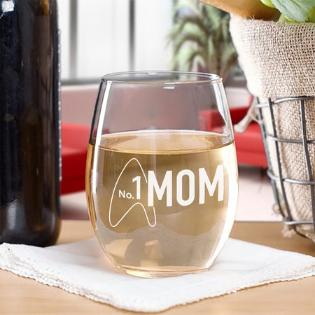 Star Trek: Picard No.1 Mom Laser Engraved Stemless Wine Glass - Paramount Shop