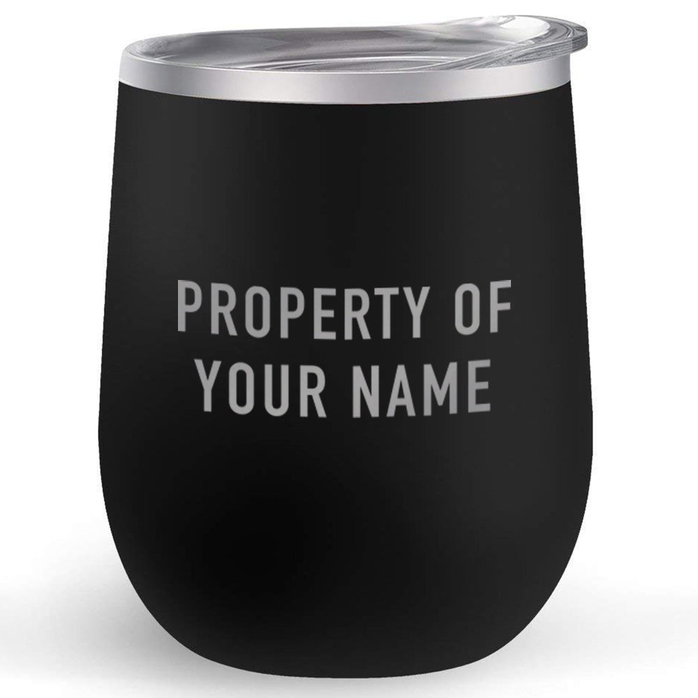 Star Trek: Picard Property of Personalized Double Sided 12 oz Stainless Steel Wine Tumbler - Paramount Shop