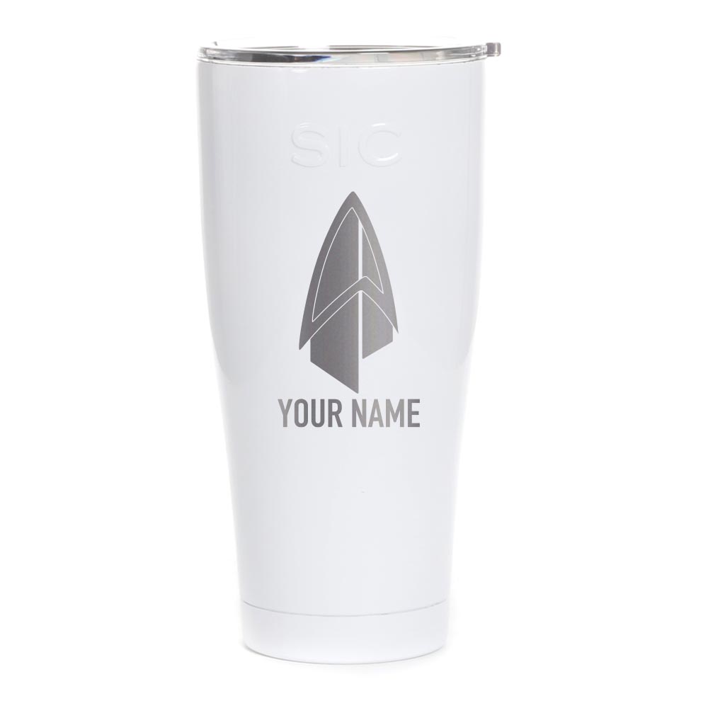 Star Trek: Picard Starfleet Badge Personalized Laser Engraved SIC Tumbler - Paramount Shop