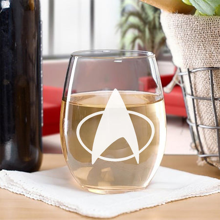 Star Trek: The Next Generation Delta Laser Engraved Stemless Wine Glass - Paramount Shop