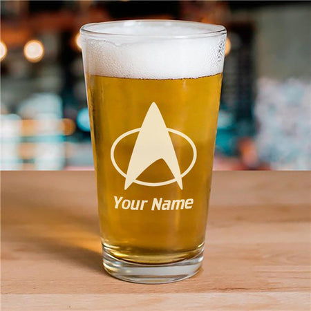 Star Trek: The Next Generation Delta Personalized Laser Engraved Pilsner Glass - Paramount Shop