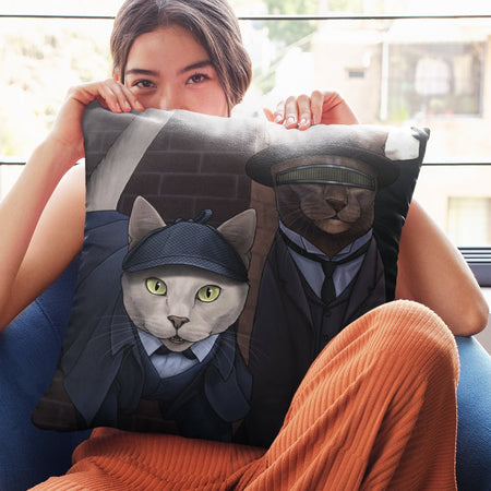 Star Trek: The Next Generation Detective Cats Pillow - 16" x 16" - Paramount Shop