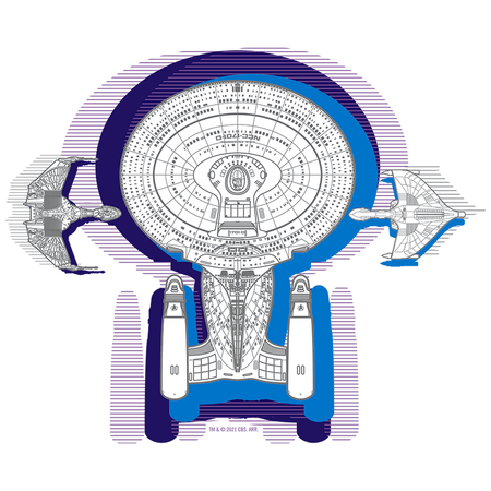 Star Trek: The Next Generation Ships Schematic Adult Fleece Hooded Sweatshirt - Paramount Shop