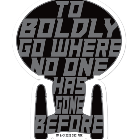 Star Trek: The Next Generation To Boldy Go Die Cut Sticker - Paramount Shop