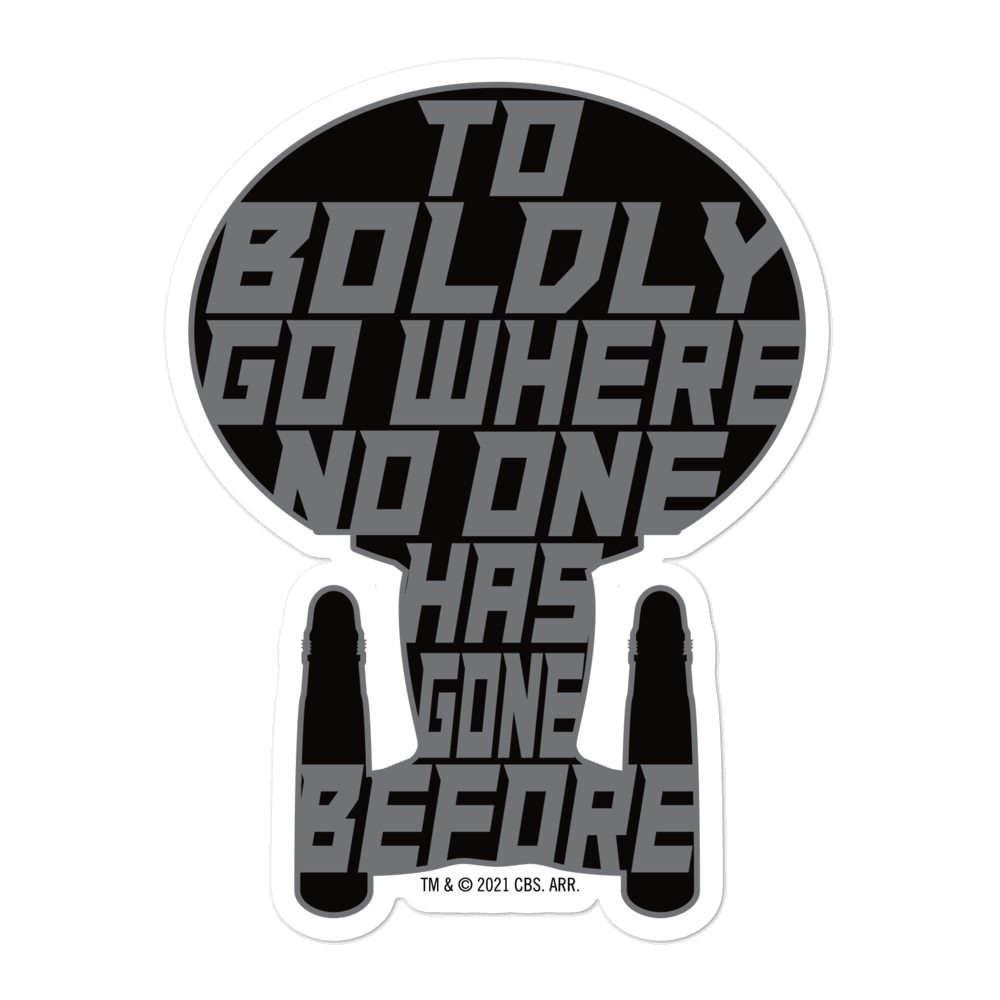 Star Trek: The Next Generation To Boldy Go Die Cut Sticker - Paramount Shop