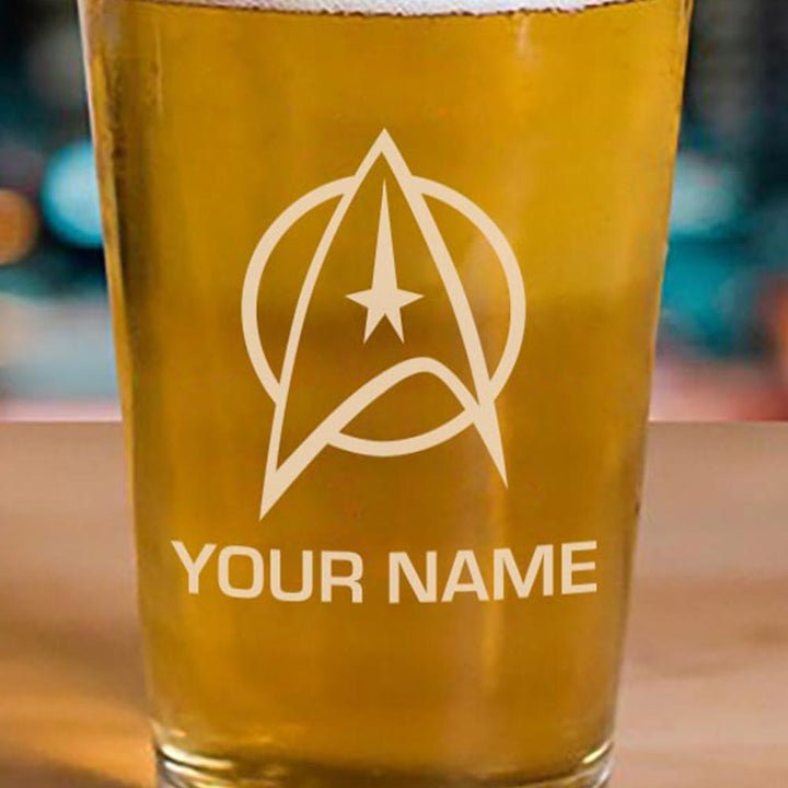 Star Trek: The Original Series Delta Personalized Laser Engraved Pint Glass - Paramount Shop