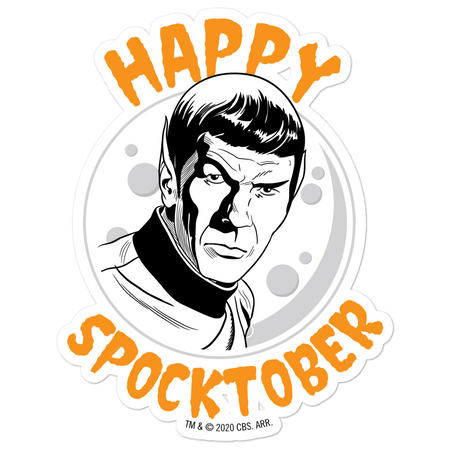 Star Trek: The Original Series Happy Spocktober Die Cut Sticker - Paramount Shop