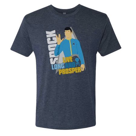 Star Trek: The Original Series Spock Live Long and Prosper Men's Tri - Blend T - Shirt - Paramount Shop