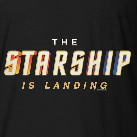 Star Trek The Starship Is Landing Adult Short Sleeve T - Shirt - Paramount Shop