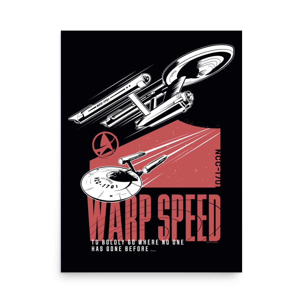 Star Trek Warp Speed Premium Matte Poster - Paramount Shop