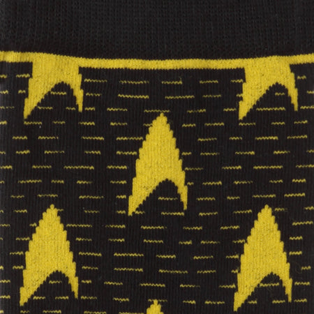 Star Trek Yellow Delta Shield Black Men's Socks - Paramount Shop