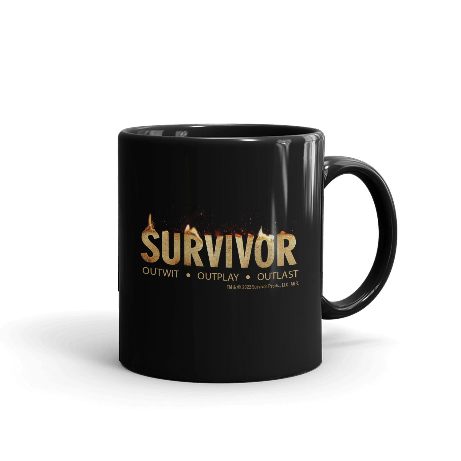 Survivor Flame Logo Black Mug - Paramount Shop