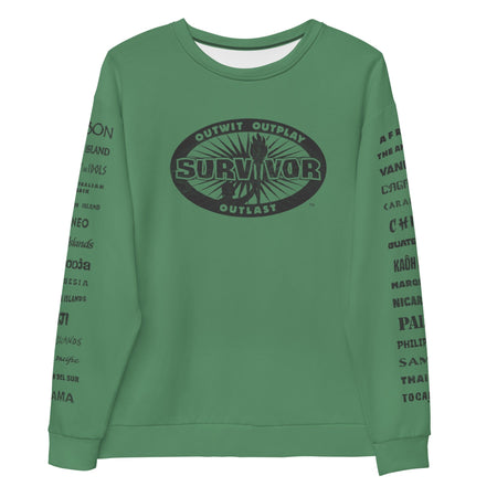 Survivor Location List Adult Crewneck - Paramount Shop