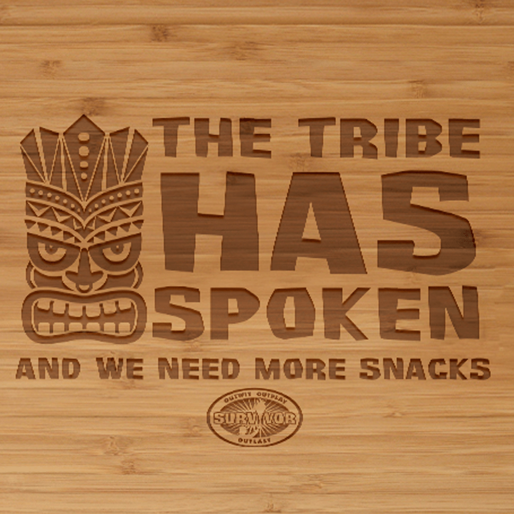 Survivor The Tribe Has Spoken Laser Engraved Cutting Board - Paramount Shop