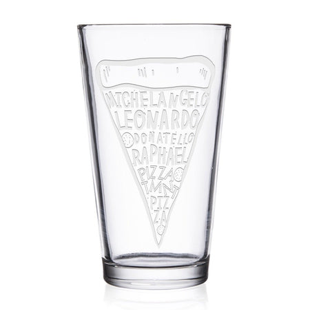 Teenage Mutant Ninja Turtles Pizza Laser Engraved Pint Glass - Paramount Shop