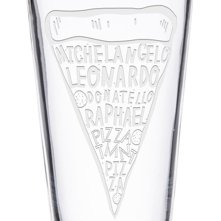 Teenage Mutant Ninja Turtles Pizza Laser Engraved Pint Glass - Paramount Shop