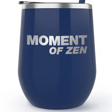 The Daily Show Moment of Zen Laser Engraved Wine Tumbler with Straw - Paramount Shop