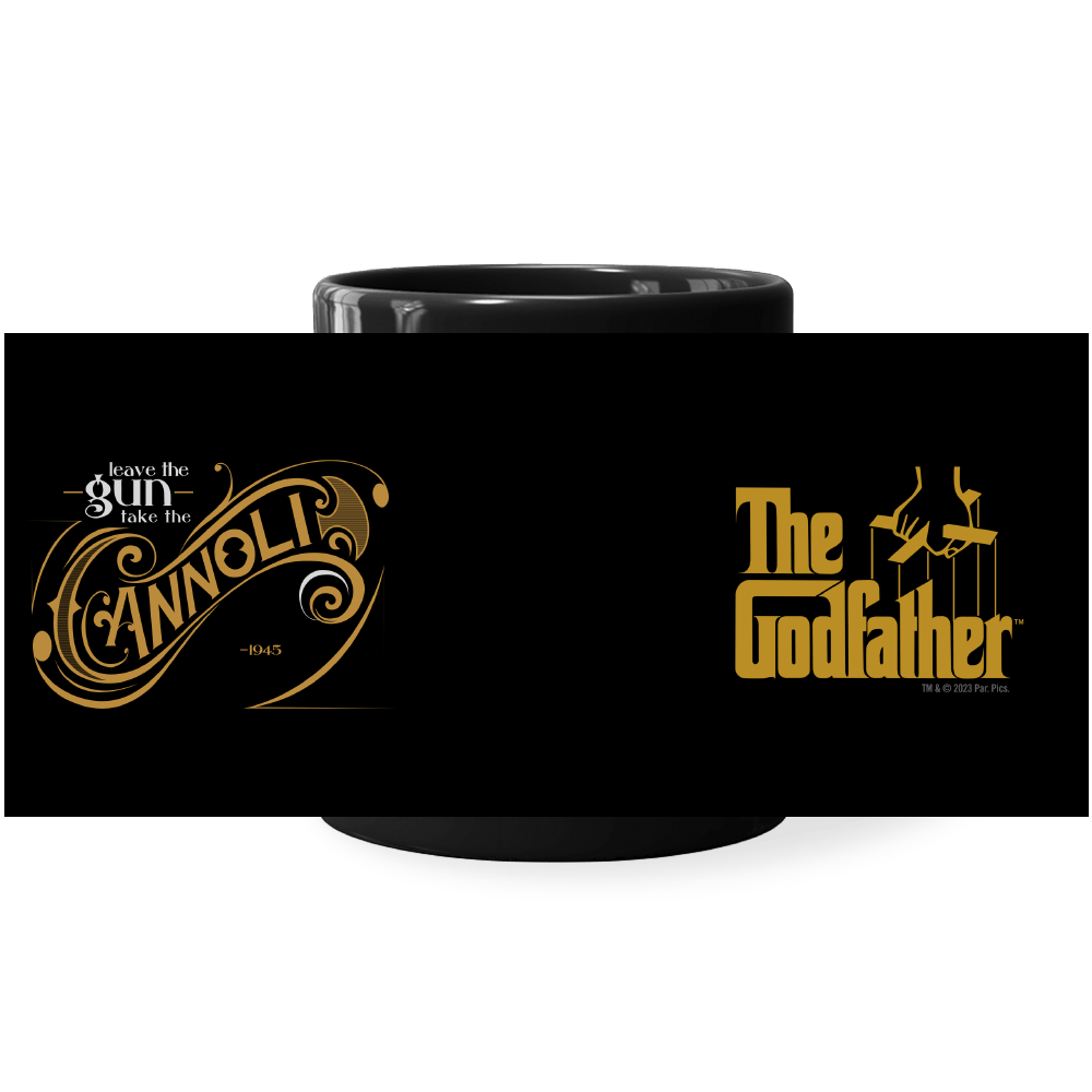 The Godfather "Leave The Gun. Take The Cannoli." Black Mug - Paramount Shop