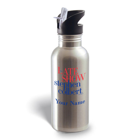 The Late Show with Stephen Colbert Personalized Stainless Steel Water Bottle - Paramount Shop