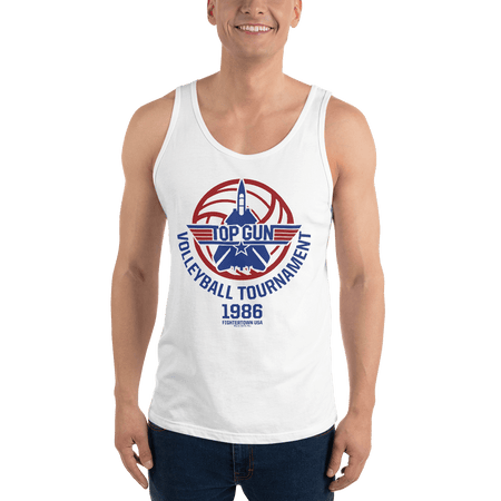 Top Gun Fighter Town USA 1986 Volleyball Tournament Unisex Tank Top - Paramount Shop