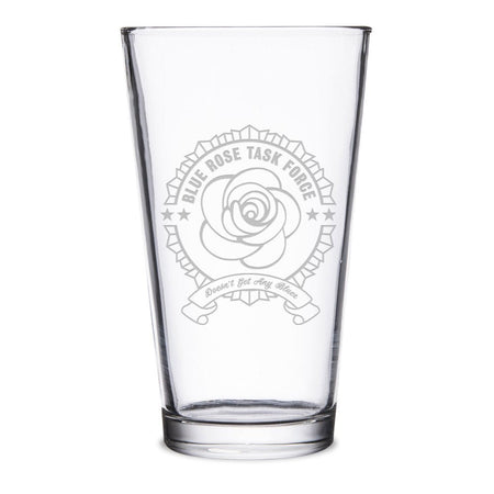 Twin Peaks Blue Rose Task Force 16 oz Laser Engraved Pint Glass - Paramount Shop