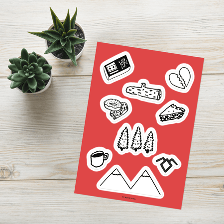 Twin Peaks Drawings Kiss Cut Sticker Sheet - Paramount Shop