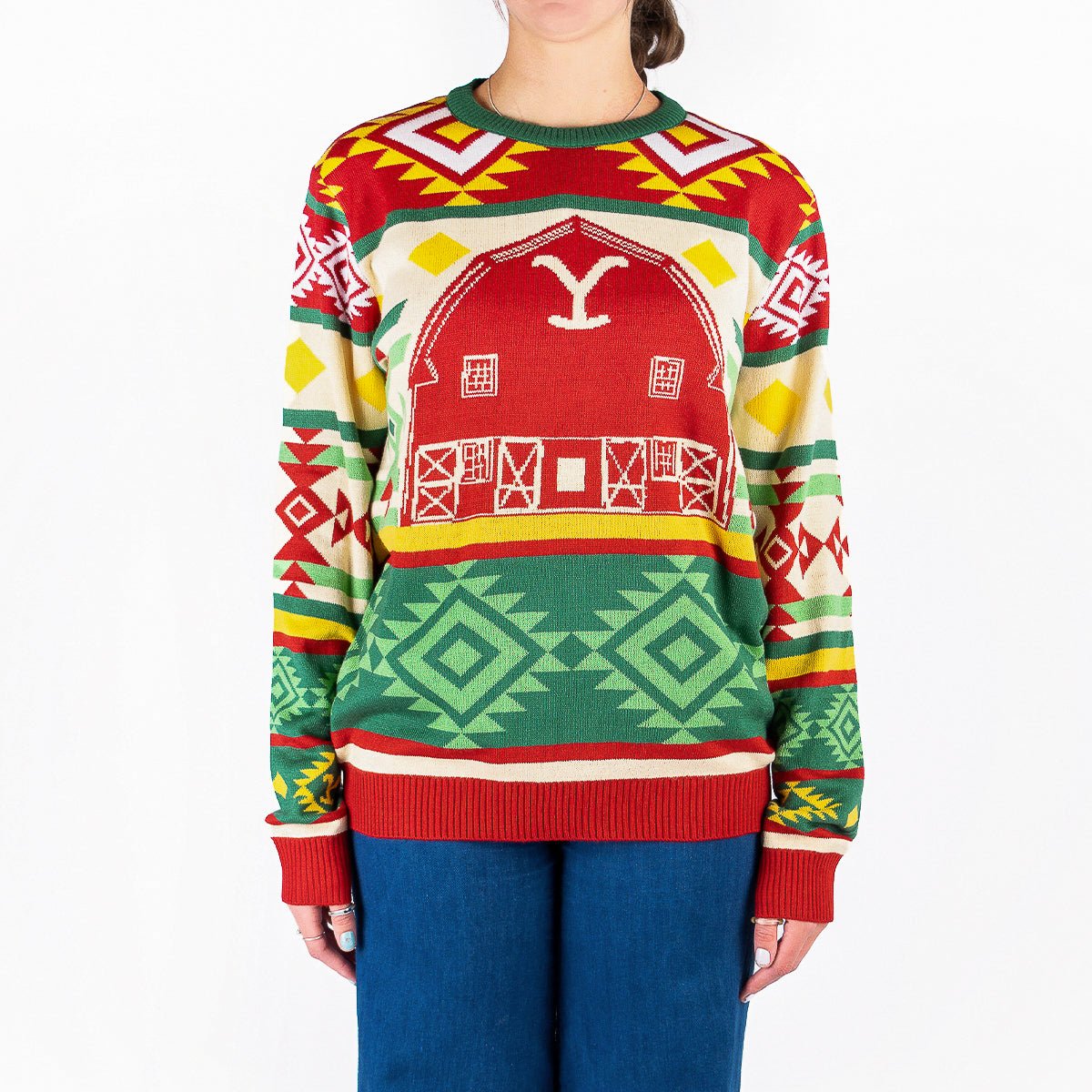 Yellowstone Barn Holiday Sweater - Paramount Shop