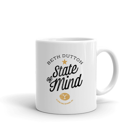 Yellowstone Beth Dutton State of Mind White Mug - Paramount Shop