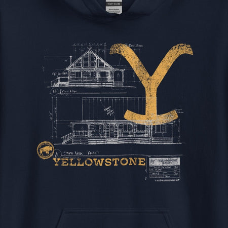 Yellowstone Blueprint Rip's House Hoodie - Paramount Shop