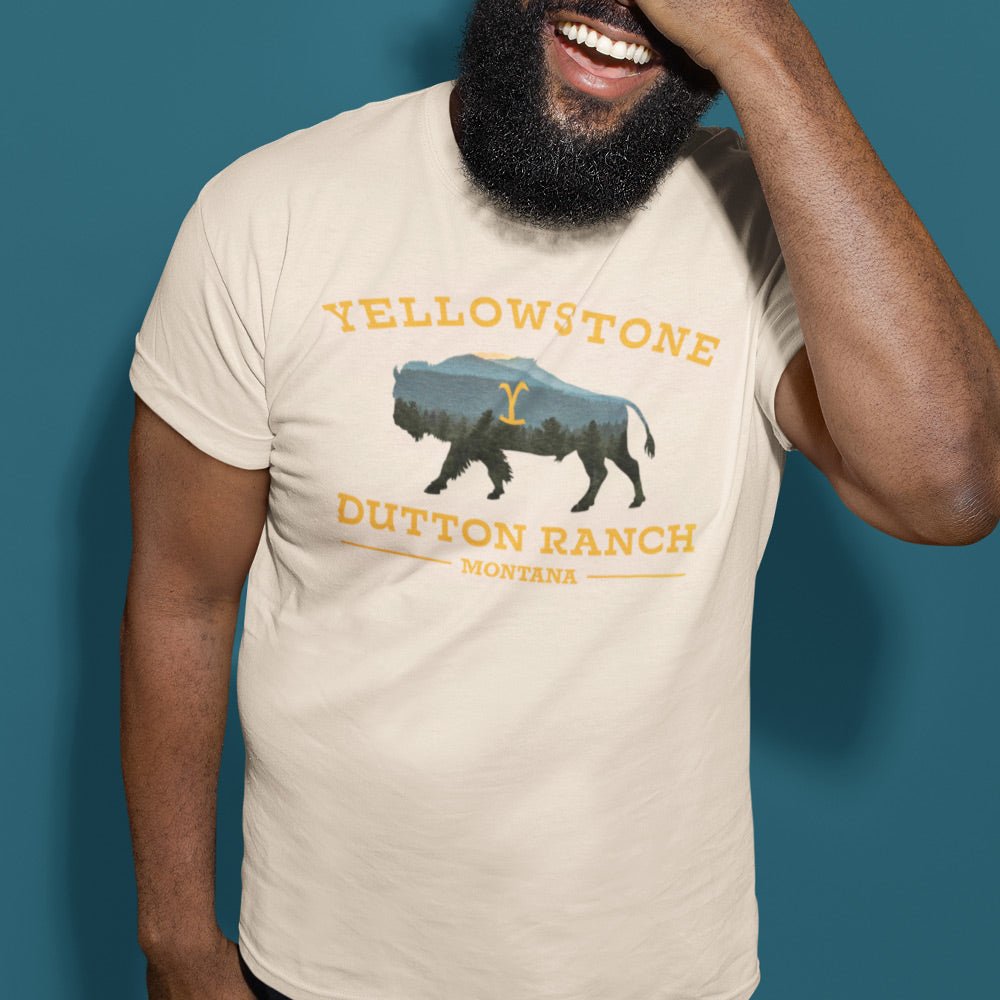 Yellowstone Dutton Ranch Bison Adult Short Sleeve T - Shirt - Paramount Shop