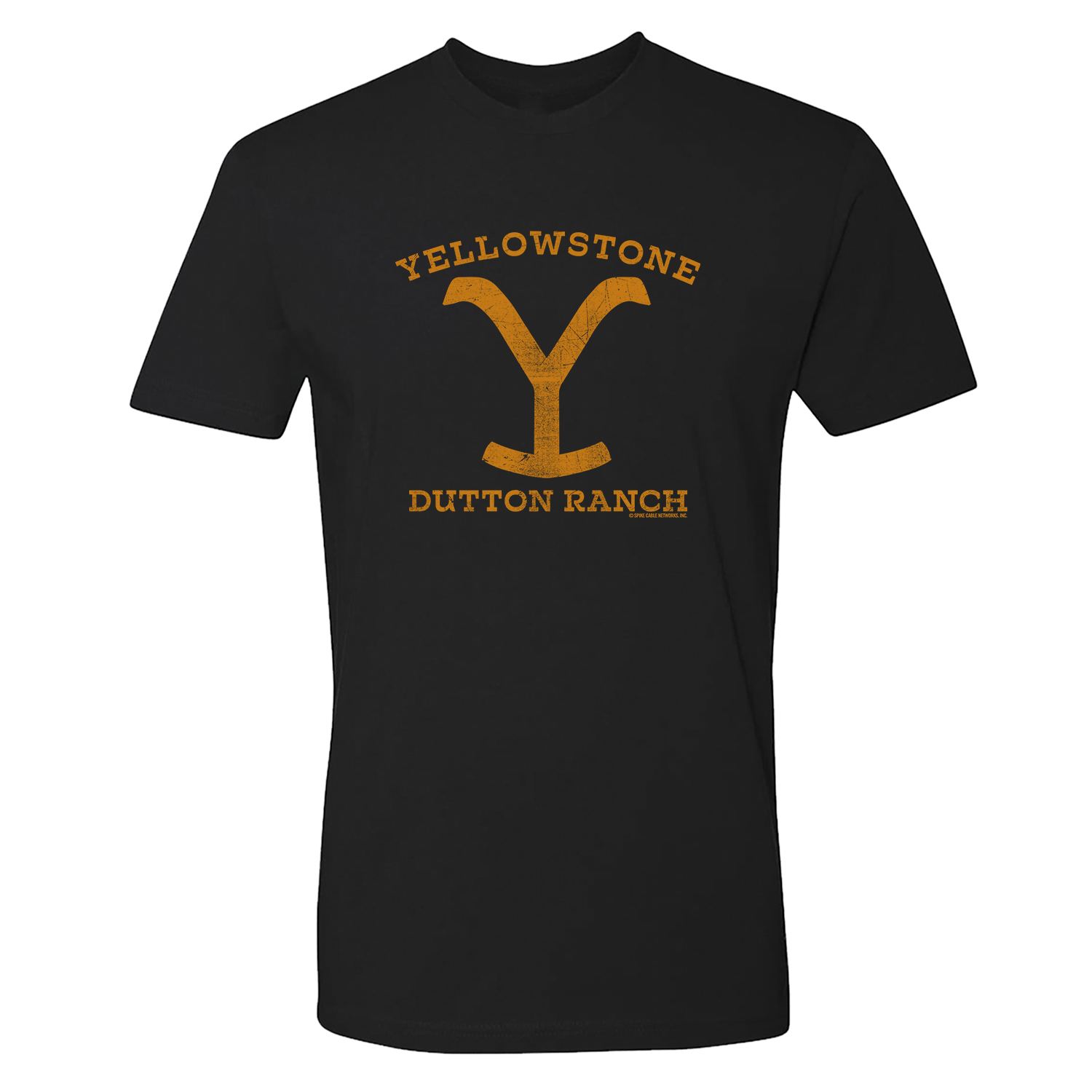 Yellowstone Dutton Ranch Distressed Logo Adult Short Sleeve T - Shirt - Paramount Shop